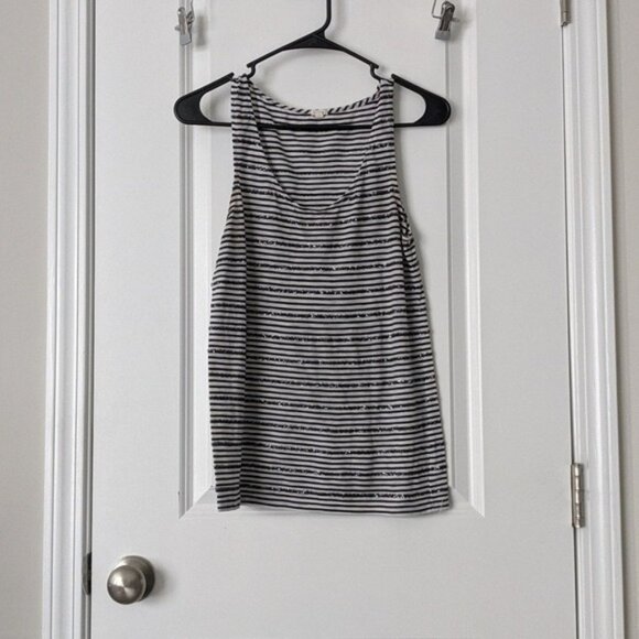 J. Crew Tops - J CREW Sequin Striped TankTop Size Small